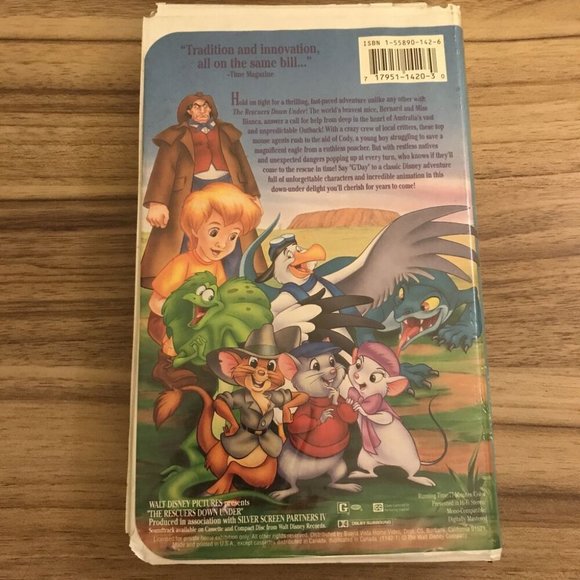 The Rescuers Down Under (VHS, 1991). - Picture 2 of 5